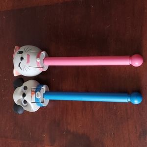 Dog and Cat Puppet On A Stick Educational Insights 12"